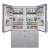 Conjunto com 02 Refrigeradores Bottom Freezer de Piso e Embutir Tecno + Kit de União TR32BXDA 220V - comprar online