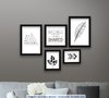 Kit 5 Quadros Decorativos Happiness Is Only Real