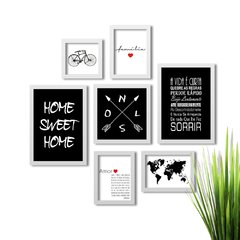 Conjunto Kit 7 Quadros Decorativos A Vida é Curta - comprar online