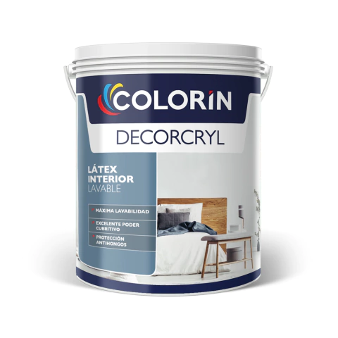 Latex Interior Decorcryl Mate Blanco 4 Lts Colorin