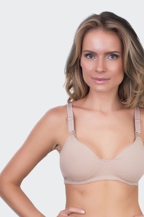 Kit Com 3 Sutiãs Amamentação Com Bojo Mãe Gestante - Mãe Gestante