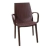 Silla Plastica Apilable Simil Rattan Con Apoyabrazos Melodi