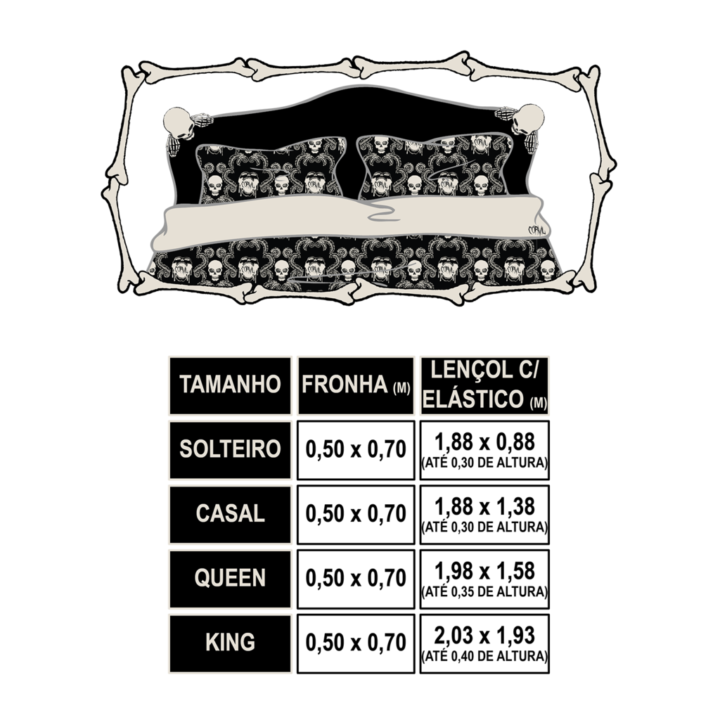 Black Mystic Skull Sheet Set, Queen