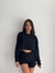 Sweatshirt Cropped Kim (Black) on internet