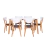JUEGO DE COMEDOR WENDOVER MESA ESCANDINAVA 1.50 + SILLAS RESPALDO ANATÓMICO - Corfam - Sabemos de muebles