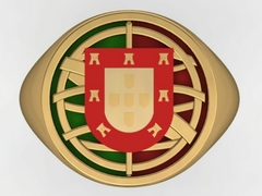 Anel Brasão de Armas de Portugal em Ouro 18k - comprar online