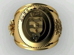 18k gold naval school ring (750) - buy online