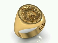 18k yellow gold 18k yellow gold women's military academy ring - buy online