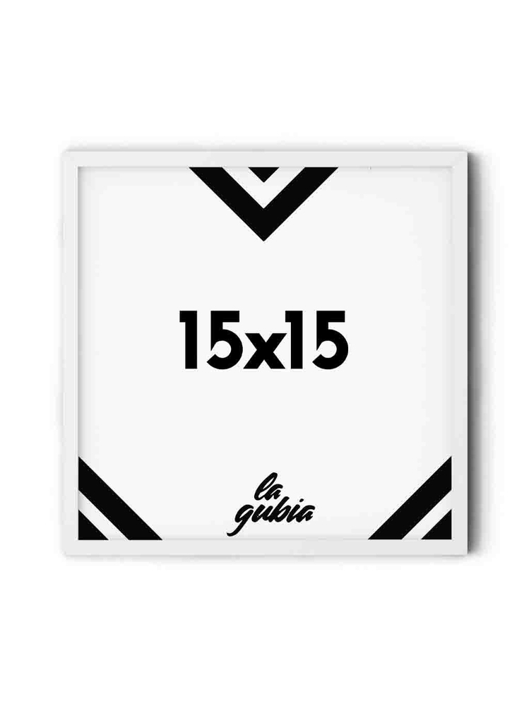 Marco 15x15 blanco - Taller de marcos- La Gubia