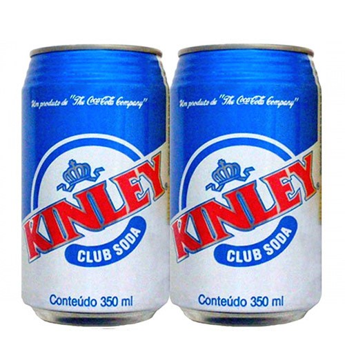 LATA REFRIGERANTE KINLEY CLUB SODA 350 ML ALUMÍNIO BRASIL