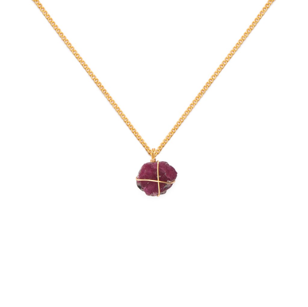 Collar cadena oro Rubi - WISH JOYERÍA Y BIENESTAR