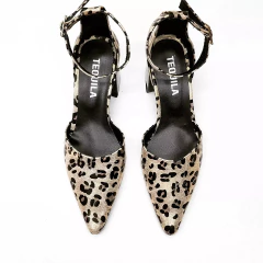 Stilettos LETIZIA Ed limitada print metalizado platino - tienda online