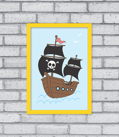 Quadro Navio Pirata - [pendurama]