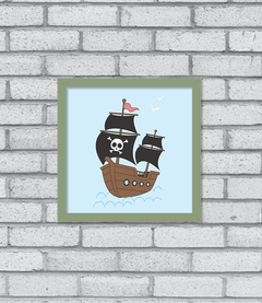 Quadro Navio Pirata - comprar online