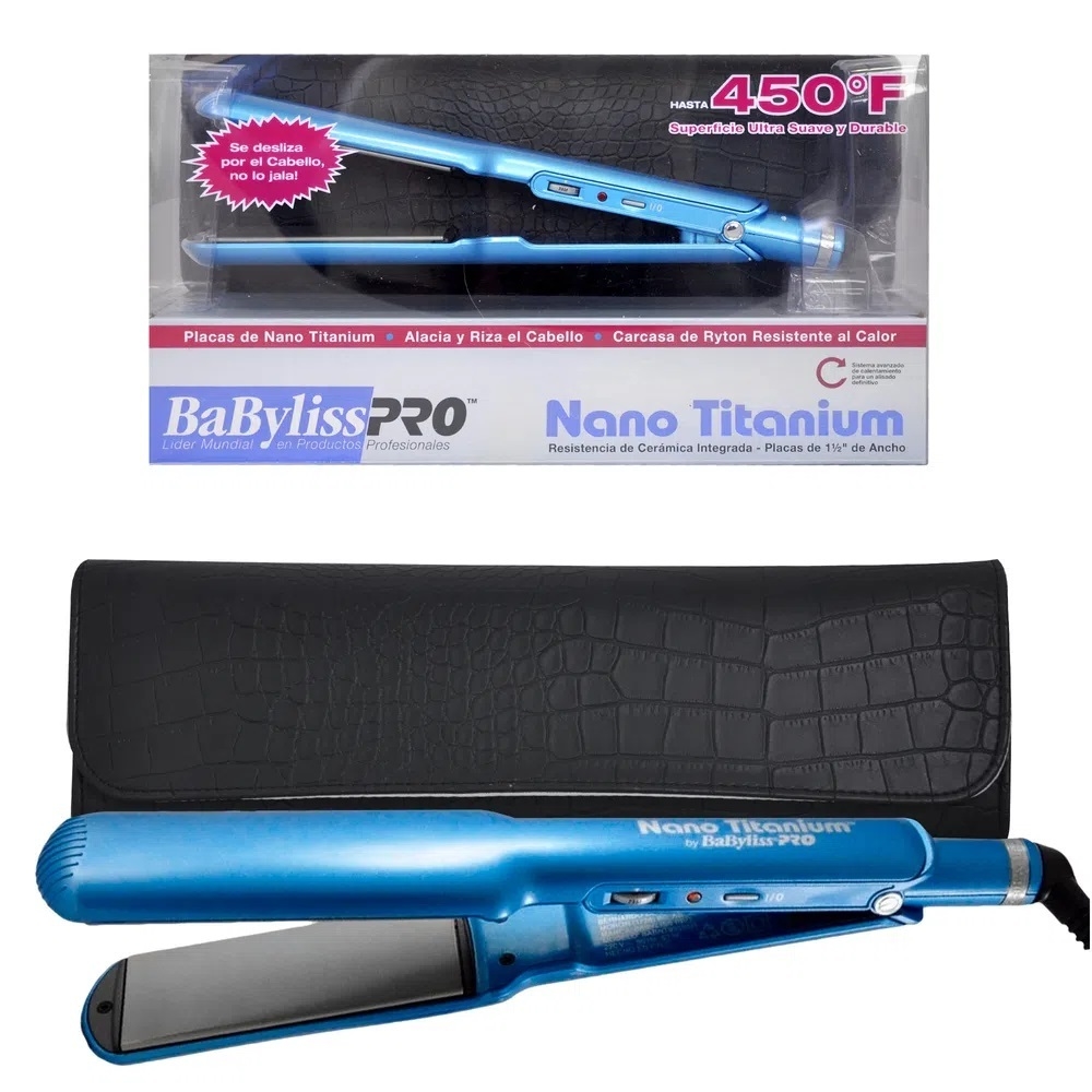 Plancha Ultra Flat Nano Titanium con estuche Babyliss Pro 9559