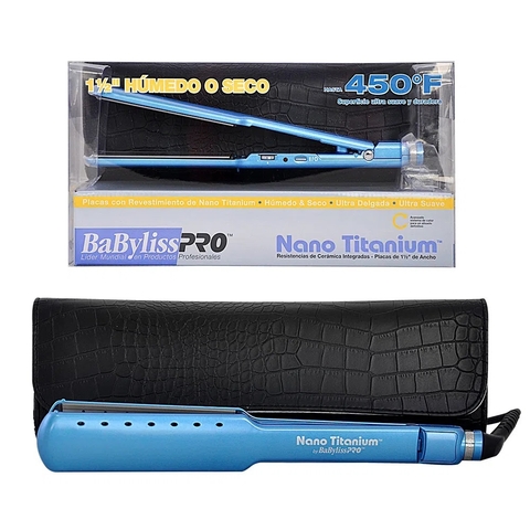 Plancha Alisado Pelo Húmedo Nano Titanium con estuche Babyliss Pro 2073