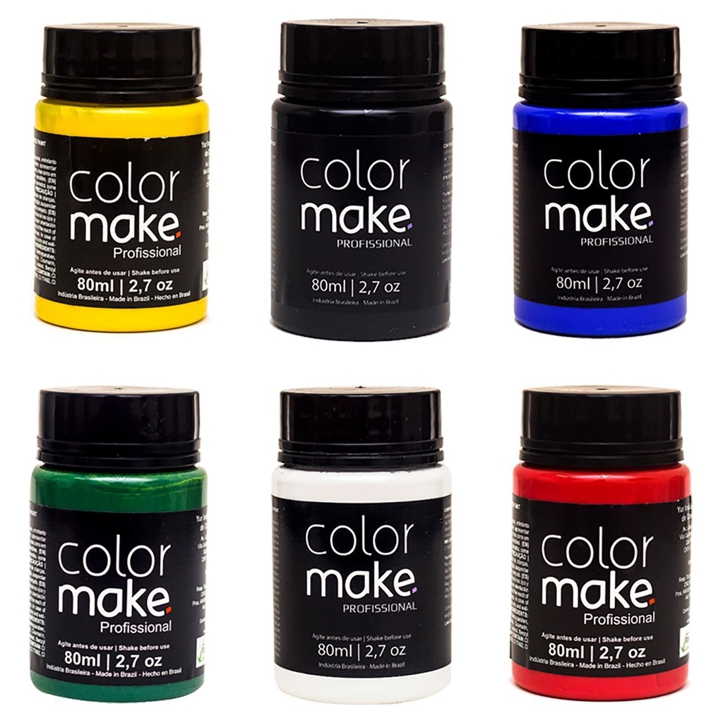 Kit Colormake Profissional 6 Cores | DC Maquiagem Artística