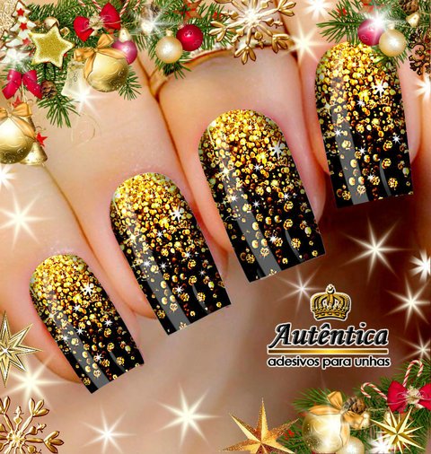 Adesivo de Unha Natal e Ano Novo NT93 Adesivo de Unha Natal e Ano Novo NT93