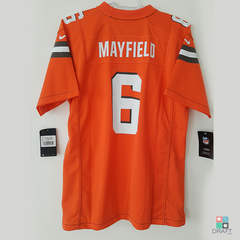 Camisa NFL Baker Mayfield Cleveland Browns Nike Youth Game Jersey Orange Draft Store