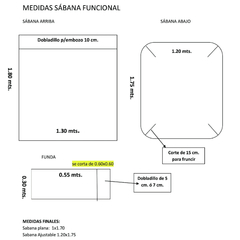 Sabanas Algodón Funcional - Embozo Bordado