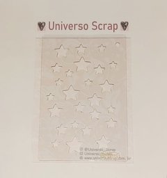 Estêncil Estrelas Universo Scrap