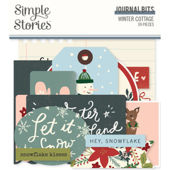 Die Cuts Winter Cottage Journal Bits Simple Stories