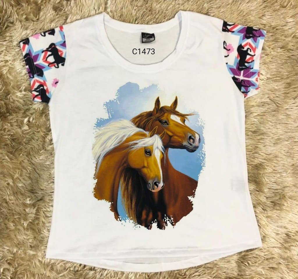 Blusas femininas com estampa de cavalo Clearance
