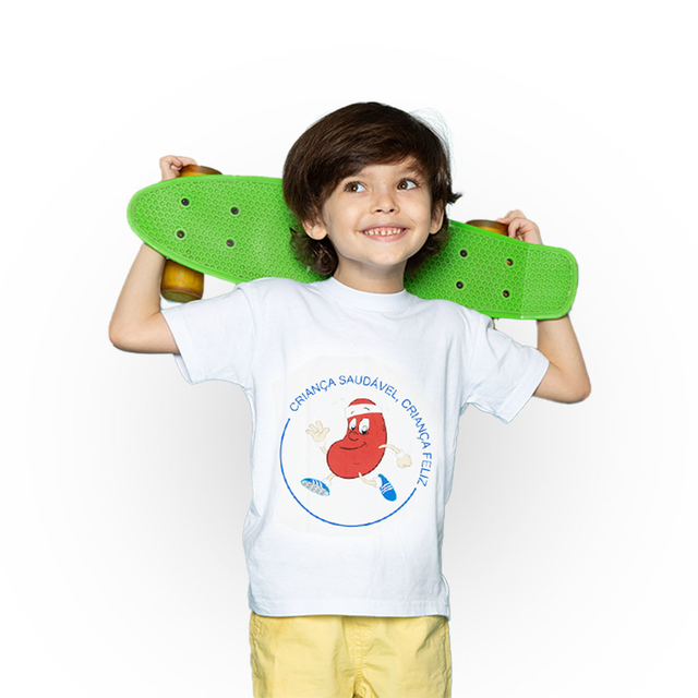 Kit Camiseta Infantil + Quadro Incentivo Hábitos Saudáveis