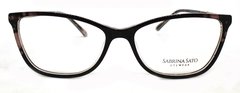 Óculos de Grau Sabrina Sato SS351 Acetato Preto C1 Mesclado C2
