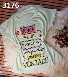 Blusinha T-shirt Viscose Nunca Será Tarde Panda (BTV3176)