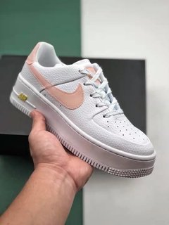 Tênis Nike Air Force 1 Low White Pink Original