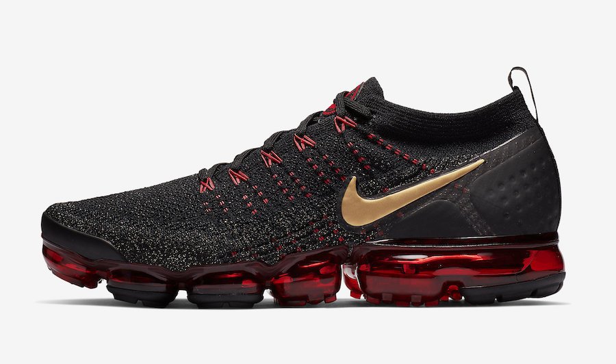 vapormax 2.0 preto e vermelho