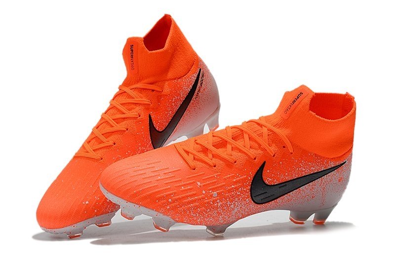 Chuteira Nike Mercurial Superfly VI Elite FG Euphoria Mode Profissional  Branca Laranja (PRONTO ENTREGA)(x)