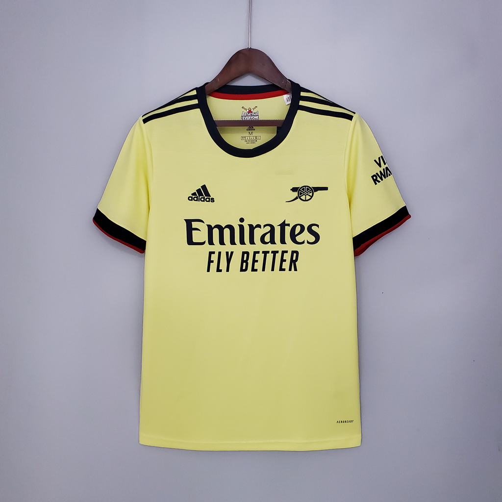 Camisa Arsenal Away 21/22 s/n° Torcedor Adidas Masculina - Amarelo