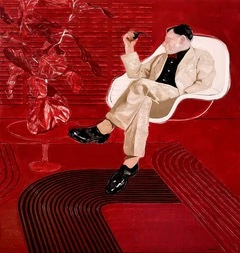 Fernando O Connor. Figura con pipa, 160 x 150 cm.