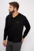 Sweater modelo Cádiz Cuello V liso Negro en internet