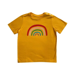 Camiseta infantil Arco Íris - Amarela