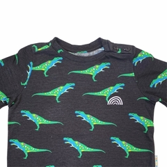 Camiseta infantil DINO PRETA com bordado na internet