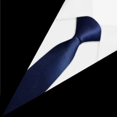 Gravata Lisa Azul Marinho - x701C75