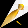 Gravata Listrada Amarela - ZBcfKt