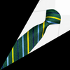 Gravata Listrada Verde Amarela - 5Ta5m7