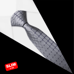 Gravata Slim Jacquard Cinza - x4i07Eo na internet