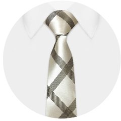 Gravata Xadrez Bege - x6aa192 - comprar online
