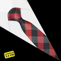 Gravata Super Slim Xadrez Vermelha 6df7ba na internet
