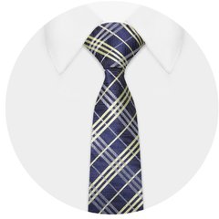 Gravata Xadrez Azul Marinho - x6f10b1 - comprar online
