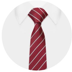 Gravata Listrada Bordô - x6f2910 - comprar online