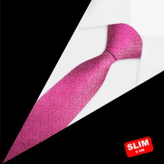 Gravata Slim Jacquard Pink - x718d22