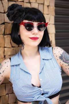  óculos de sol retro feminino gatinho pin up rockabilly