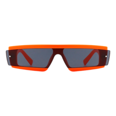 oculos de sol mascara retro na cor laranja