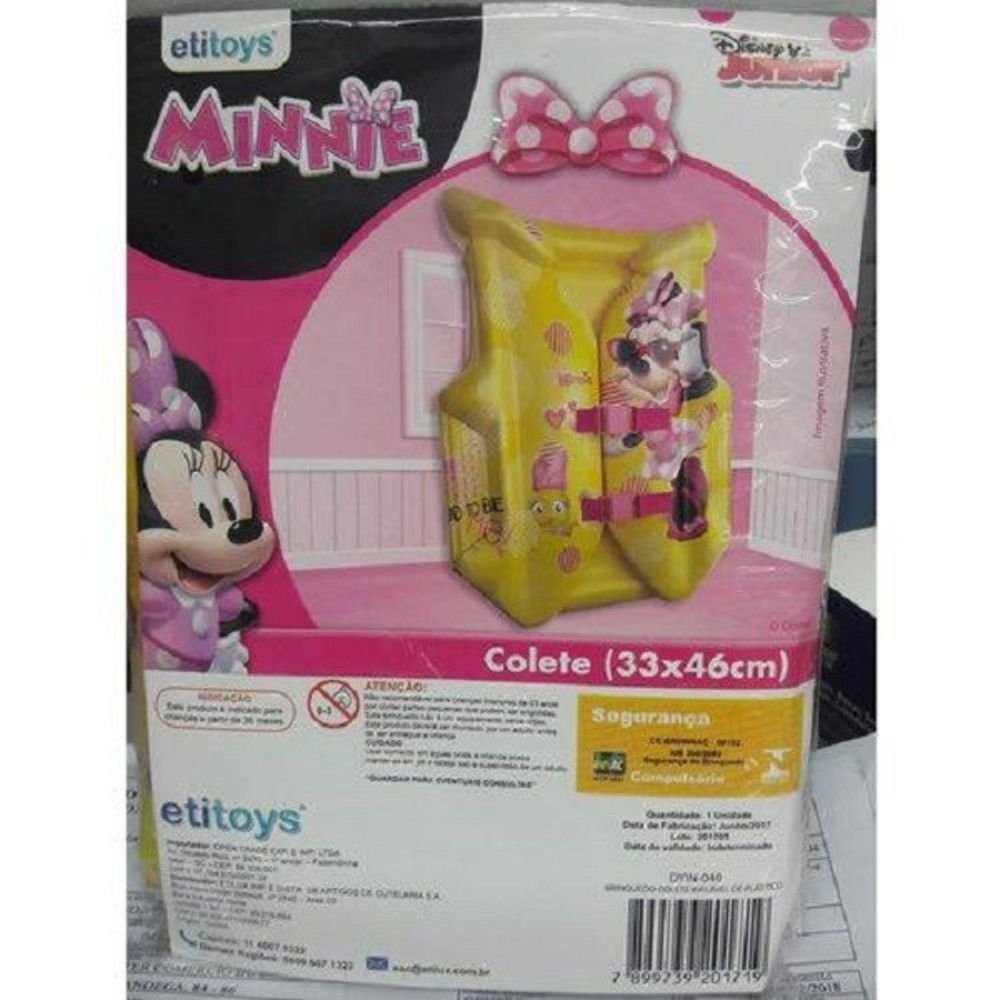 Colete Infantil Inflável Minnie Disney Etitoys DYIN-040